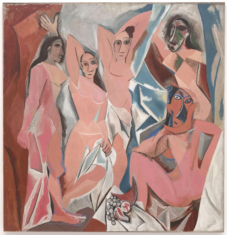 Pablo Picasso, Les Demoiselles d’Avignon, oil on canvas, 1907, Museum of Modern Art, New York